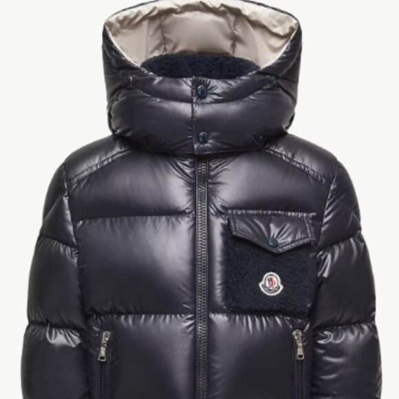 Moncler Boys Yule Down Padded Jacket in Black - Picture 2 of 5